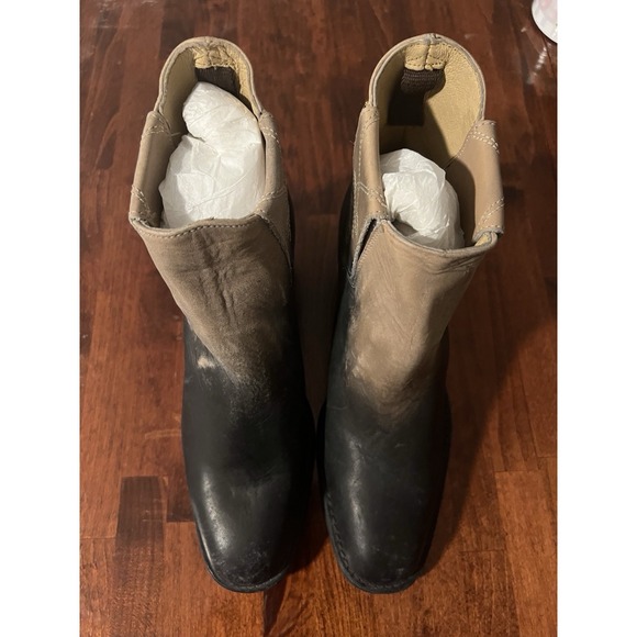 Free People Farylrobin Faryl Robin Ombré Dover Black Leather Boots Boho Festival - Picture 2 of 11